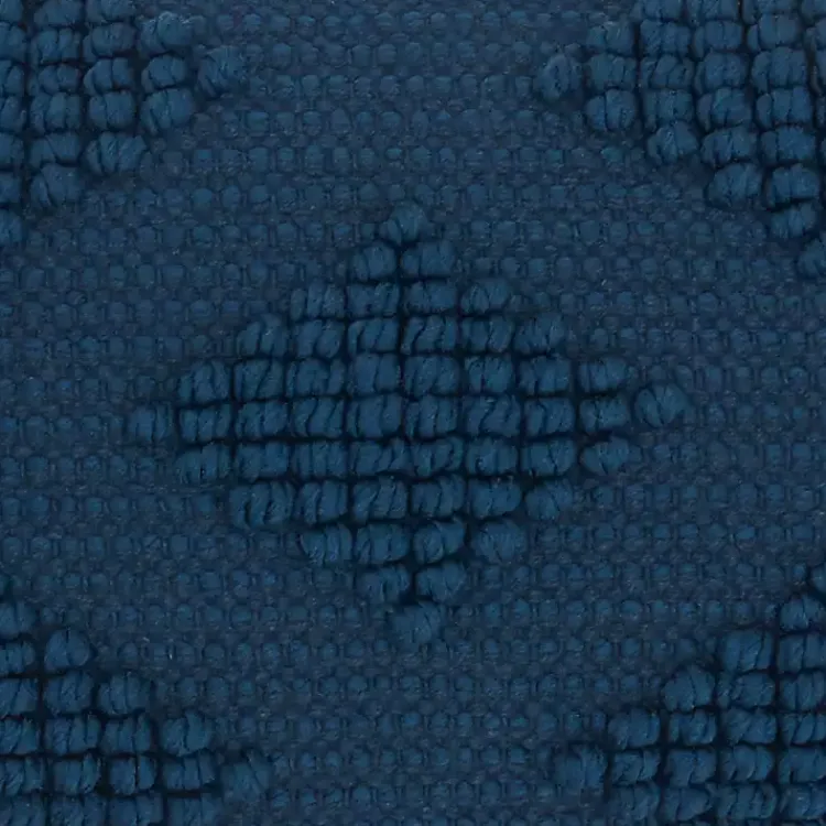 Pillows>Kirklands Home Navy Woven Diamonds Lumbar Pillow Blue