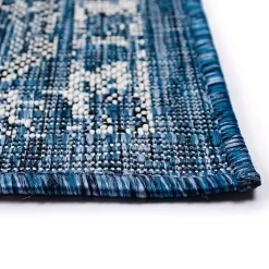Kirklands Home Navy Botanical Hannah Indoor/Outdoor Rug, 6x9 Blue Best