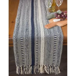 Kirklands Home Navy Braided Stripe Table Runner, 72 in. Blue Discount