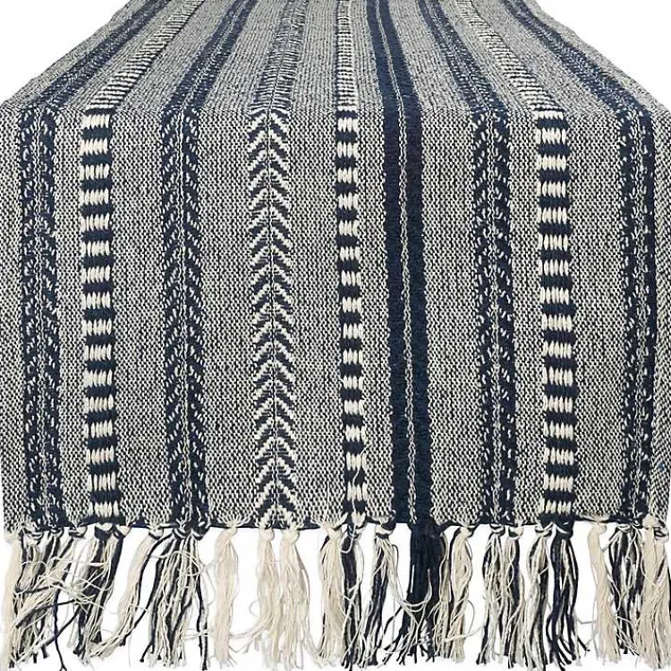 Kirklands Home Navy Braided Stripe Table Runner, 72 in. Blue Discount