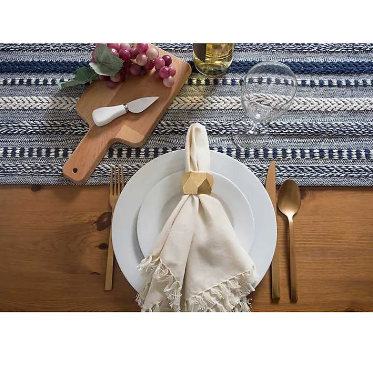 Kirklands Home Navy Braided Stripe Table Runner, 72 in. Blue Discount