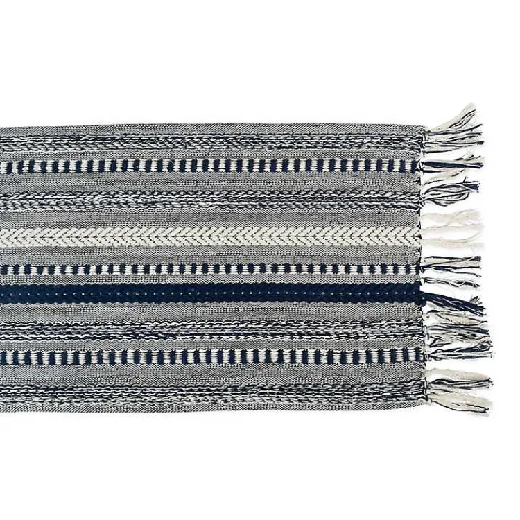 Kirklands Home Navy Braided Stripe Table Runner, 72 in. Blue Discount