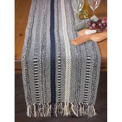 Kirklands Home Navy Braided Stripe Table Runner, 108 in. Blue Online