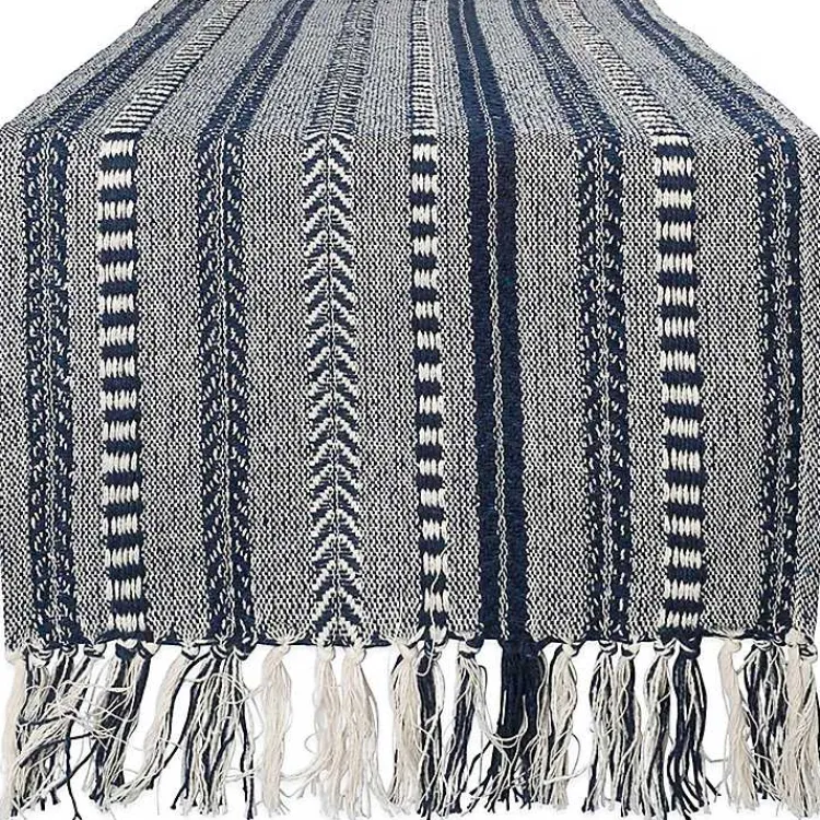 Kirklands Home Navy Braided Stripe Table Runner, 108 in. Blue Online