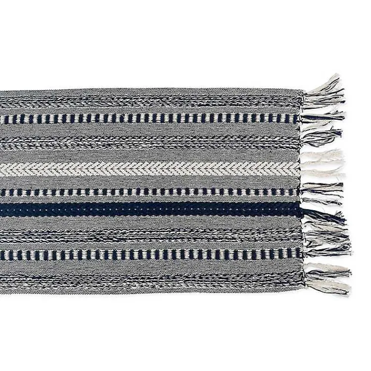 Kirklands Home Navy Braided Stripe Table Runner, 108 in. Blue Online