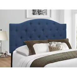 Kirklands Home Navy Bryne Button Tufted Full/Queen Headboard Blue Best