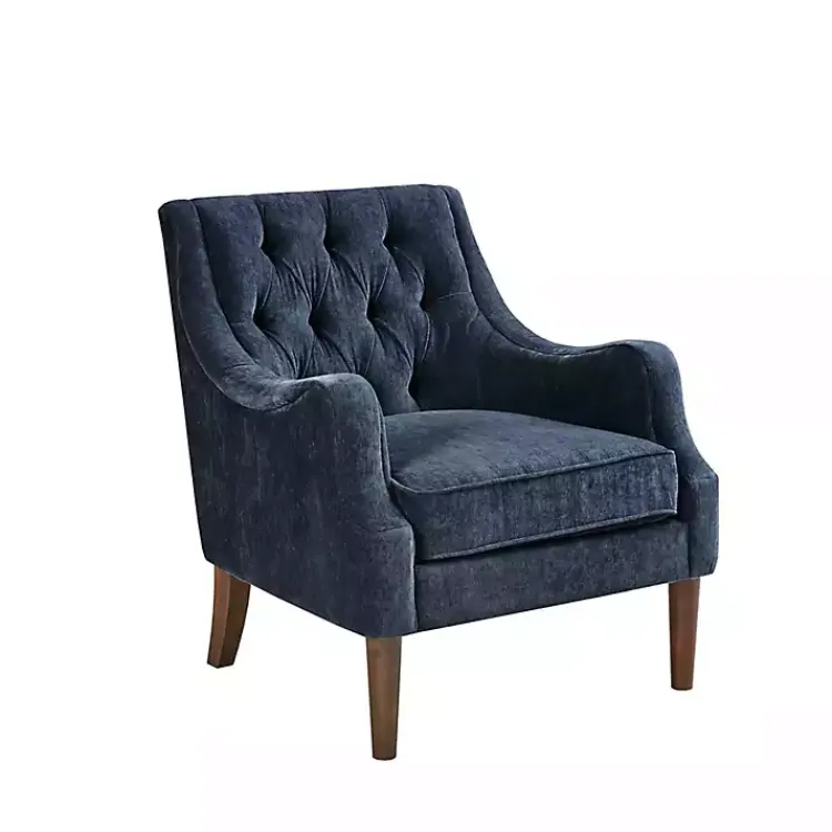 Kirklands Home Navy Button Tufted Accent Chair Blue Outlet