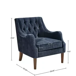 Kirklands Home Navy Button Tufted Accent Chair Blue Outlet