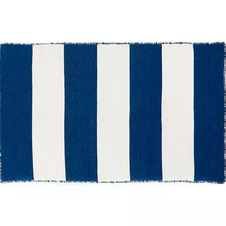 Kirklands Home Navy Cabana Stripe Indoor/Outdoor Scatter Rug Online