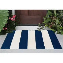 Kirklands Home Navy Cabana Stripe Indoor/Outdoor Scatter Rug Online