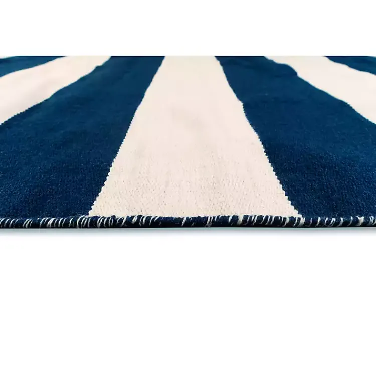 Kirklands Home Navy Cabana Stripe Indoor/Outdoor Area Rug, 5x7 Sale