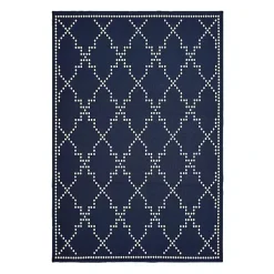 Kirklands Home Navy Caden Outdoor Area Rug, 6x9