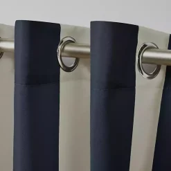 Kirklands Home Navy Canopy Outdoor Curtain Panel Set, 96 in. Hot