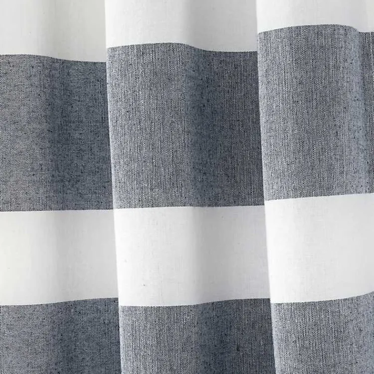 Kirklands Home Navy Cape Cod Stripe Curtain Panel Set, 84 in. Sale
