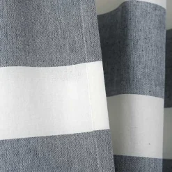 Kirklands Home Navy Cape Cod Stripe Curtain Panel Set, 84 in. Sale