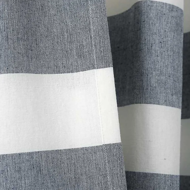 Kirklands Home Navy Cape Cod Stripe Curtain Panel Set, 84 in. Sale
