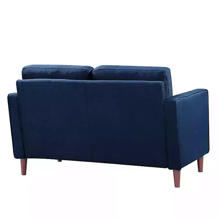Kirklands Home Navy Chelsea Modern Loveseat Blue New