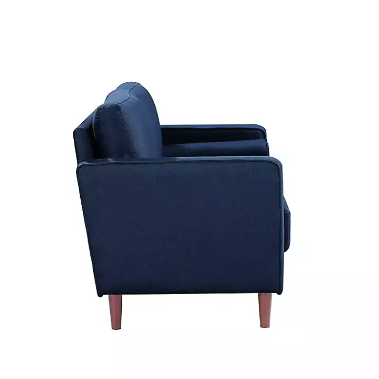 Kirklands Home Navy Chelsea Modern Loveseat Blue New