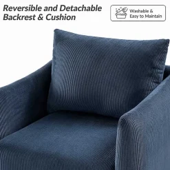 Kirklands Home Navy Corduroy Swivel Accent Chair Blue Online