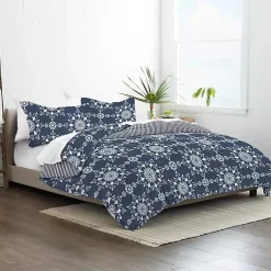 Kirklands Home Navy Daisy Medallion King 3-pc. Comforter Set Blue Clearance