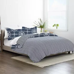 Kirklands Home Navy Daisy Medallion King 3-pc. Comforter Set Blue Clearance