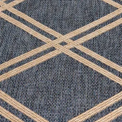 Kirklands Home Navy Diamond Indoor/Outdoor Area Rug, 5x7 Blue