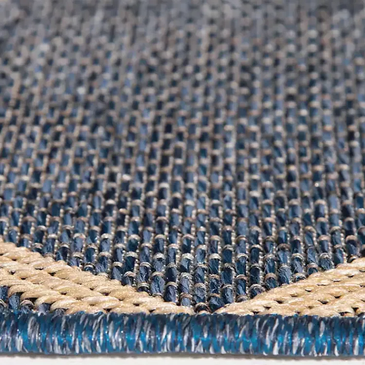 Kirklands Home Navy Diamond Indoor/Outdoor Area Rug, 5x7 Blue