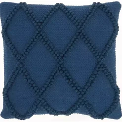 Pillows>Kirklands Home Navy Diamond Lattice Throw Pillow Blue