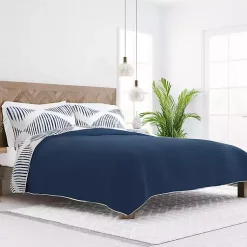 Kirklands Home Navy Diamond Line Reversible 2-pc. Twin Quilt Set Discount