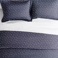 Kirklands Home Navy Elegant Floral 3-pc. Queen Duvet Cover Set Blue Discount