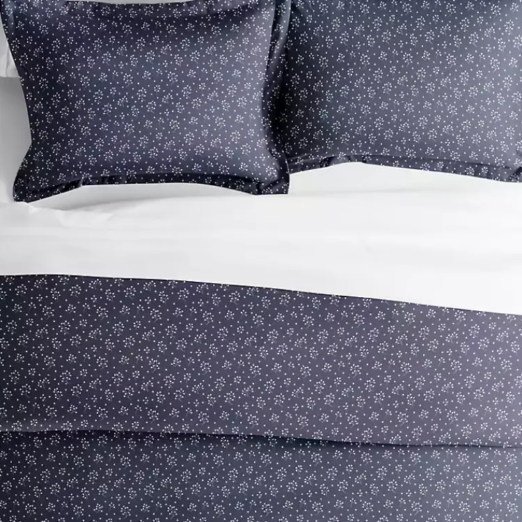 Kirklands Home Navy Elegant Floral 3-pc. Queen Duvet Cover Set Blue Discount