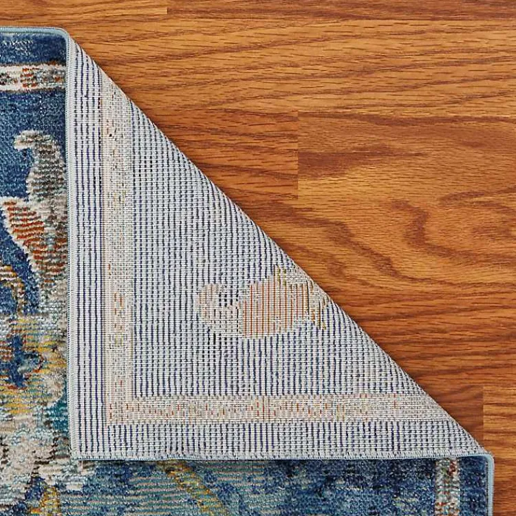 Kirklands Home Navy Faded Floral Area Rug, 4x6 Outlet