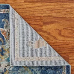 Kirklands Home Navy Faded Floral Area Rug, 5x8 Clearance