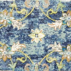 Kirklands Home Navy Faded Floral Area Rug, 5x8 Clearance