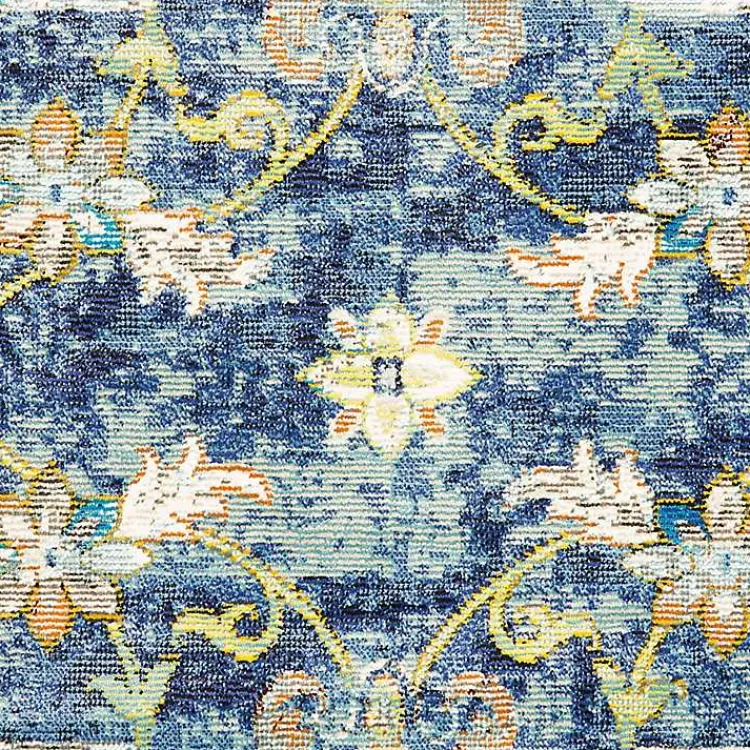 Kirklands Home Navy Faded Floral Area Rug, 5x8 Clearance