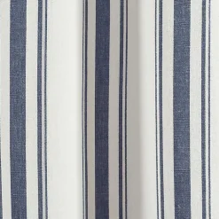 Kirklands Home Navy Farmhouse Stripe Curtain Panels, Set of 2 Clearance
