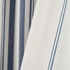 Kirklands Home Navy Farmhouse Stripe Curtain Panels, Set of 2 Clearance