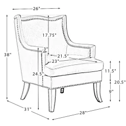 Kirklands Home Navy Faux Leather Wingback Accent Chair Blue Sale