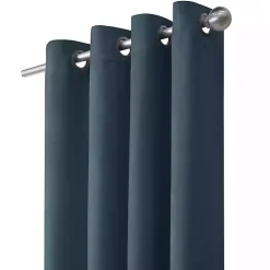 Kirklands Home Navy Faux Suede Blackout Curtain Panel, 108 in. Blue Clearance