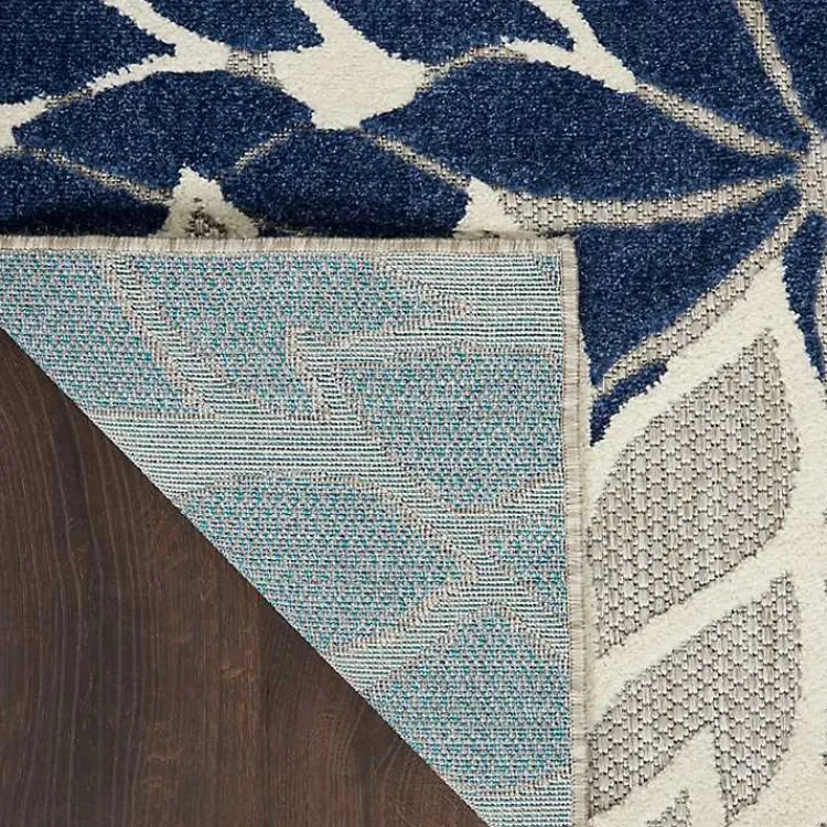 Kirklands Home Navy Floral Burst Outdoor Area Rug, 5x7 Sale