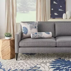 Kirklands Home Navy Floral Chevron Outdoor Throw Pillow Blue Online