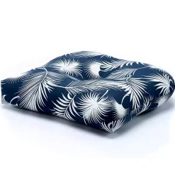 Kirklands Home Navy Floral Outdoor Chair Cushion Blue Best