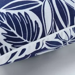 Kirklands Home Navy Foliage 2-pc. Outdoor Lumbar Pillows, 18 in.