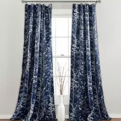 Kirklands Home Navy Forest Curtain Panel Set, 95 in. Blue Sale