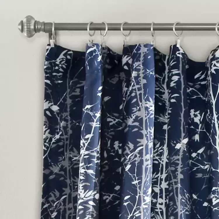 Kirklands Home Navy Forest Curtain Panel Set, 95 in. Blue Sale