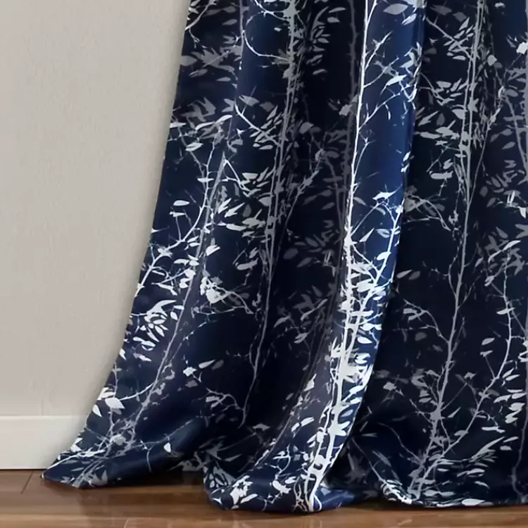 Kirklands Home Navy Forest Curtain Panel Set, 95 in. Blue Sale