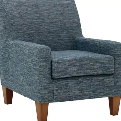 Kirklands Home Navy Fynn Upholstered Accent Chair Blue New