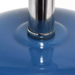 Kirklands Home Navy Glass Short Oval Table Lamp Blue