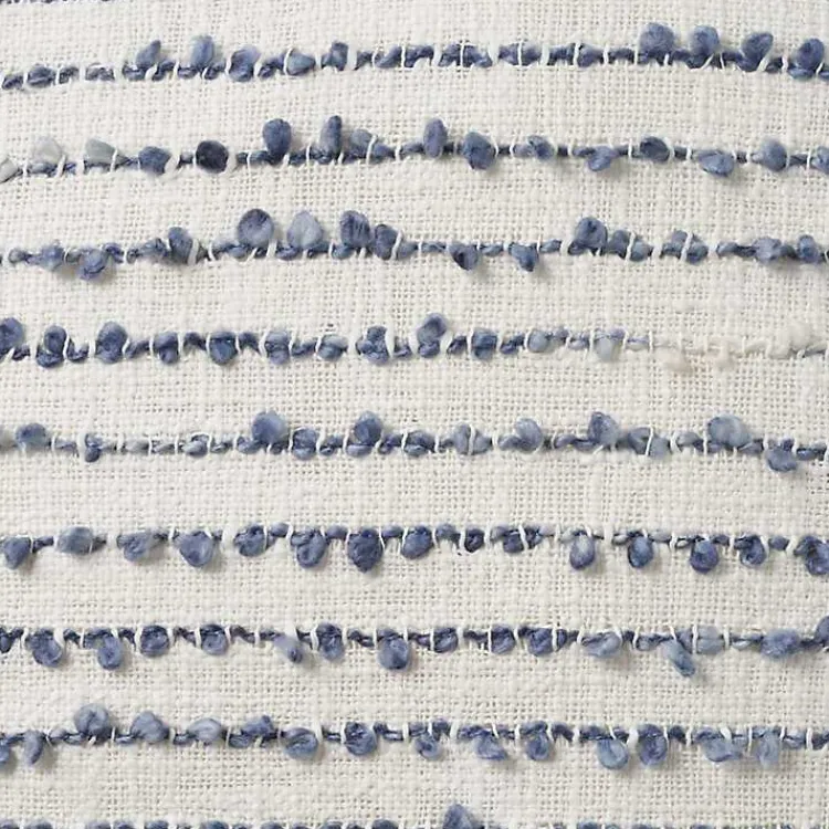 Pillows>Kirklands Home Navy Handstitched Stripes Throw Pillow Blue