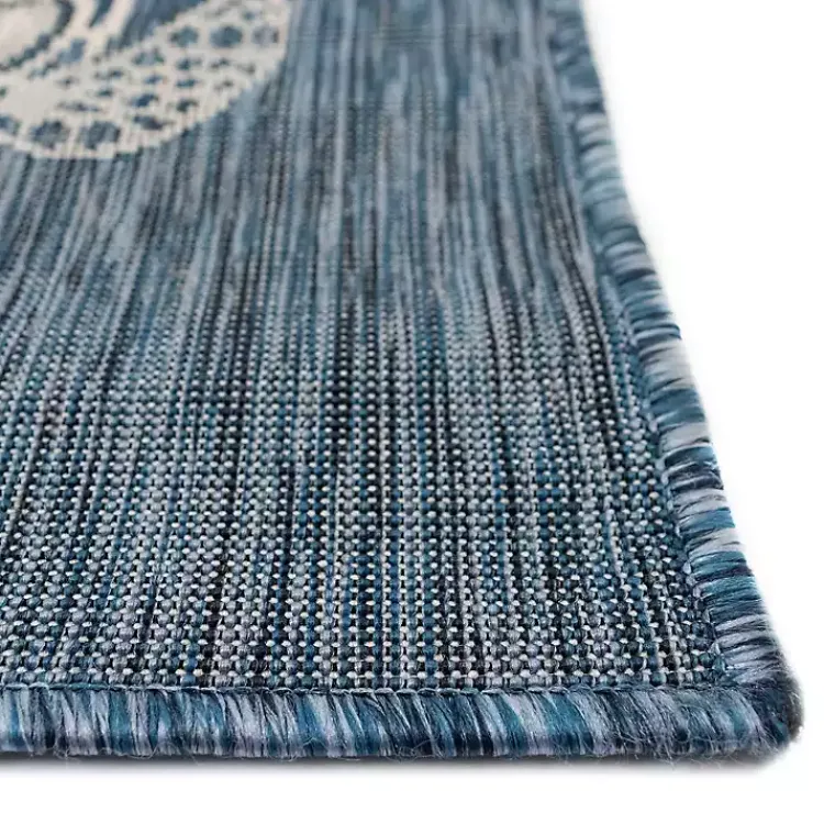 Kirklands Home Navy Harrison Turtle Indoor/Outdoor Area Rug, 4x7 Blue Clearance